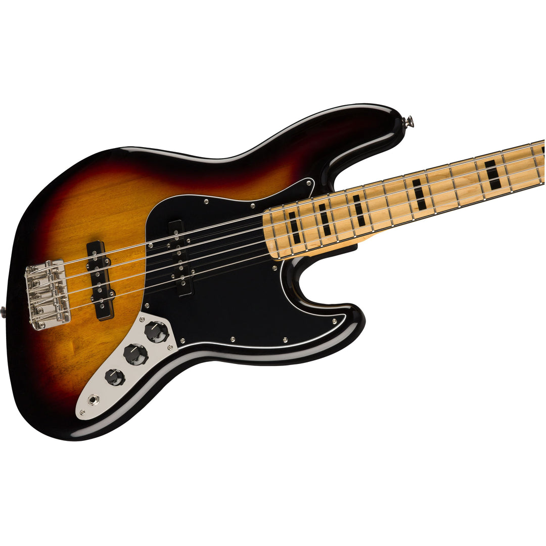 Squier Classic Vibe '70s Jazz Bass Maple Fingerboard Electric Bass Guitar - 3-Color Sunburst