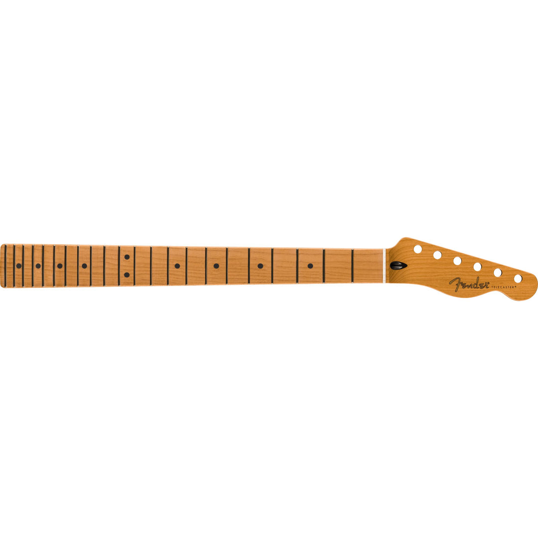 Fender Satin Roasted Maple Telecaster® Neck, 22 Jumbo Frets, 12", Maple, Flat Oval Shape