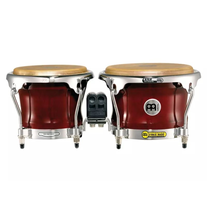 Meinl Free Ride Series Wood Bongos - 7 & 8.5 Inches - Cherry Red
