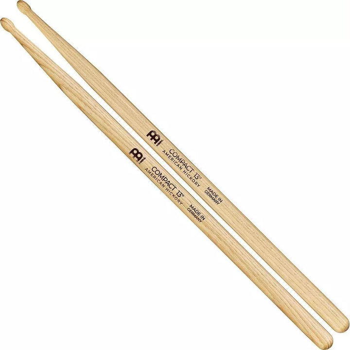 Meinl SB139 Compact 13" Drumstick, Hickory, Medium, Oval tip, Pair