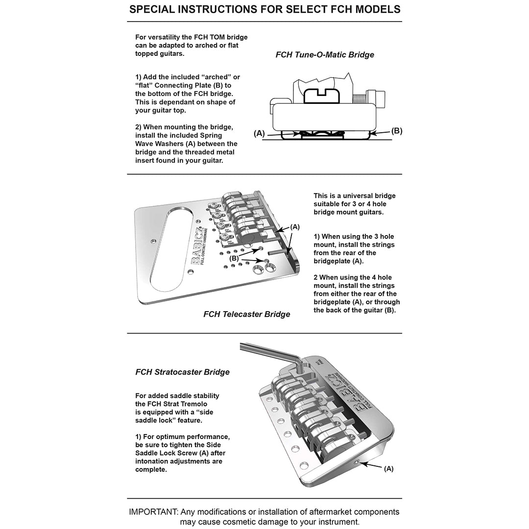 Allparts TB-3563-002 - Babicz Full Contact FCH BFG TELE STYLE HUMBUCKER TOP LOAD