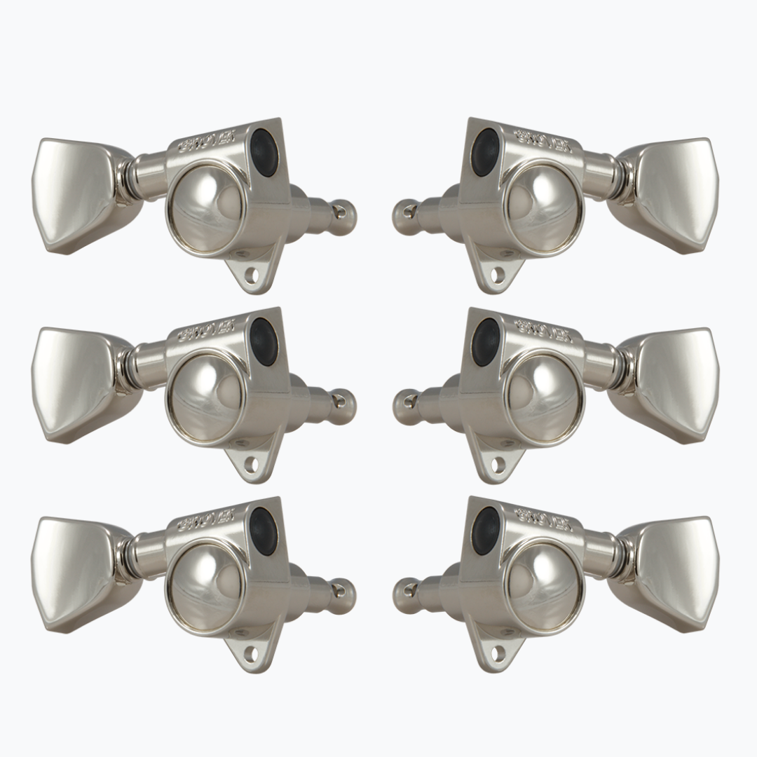 Allparts TK-7901 Grover® 102 Series 3x3 Rotomatic Tuners with Keystone Buttons Nickel 102NKM