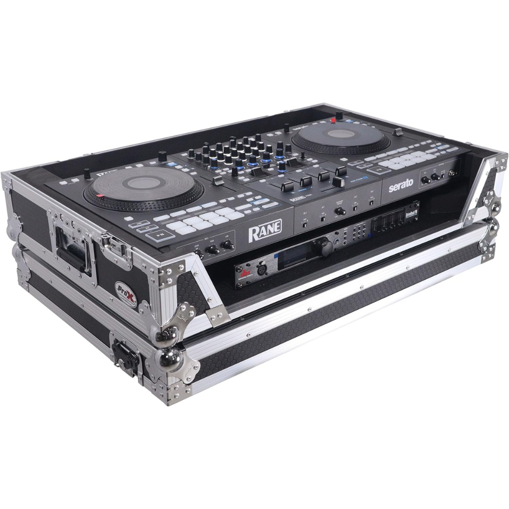ProX XS-RANEFOUR W ATA Flight Style Road Case For RANE Four DJ Controller w/ 1U Rack Space & Wheels