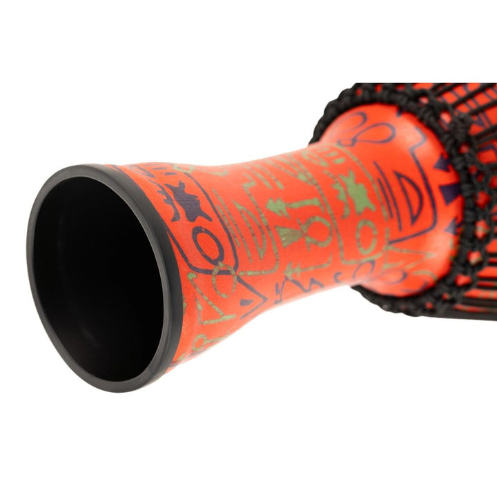 Meinl Roped Tuned 10'' Synthetic Djembe, Goat Skin Head - Pharaoh's Script