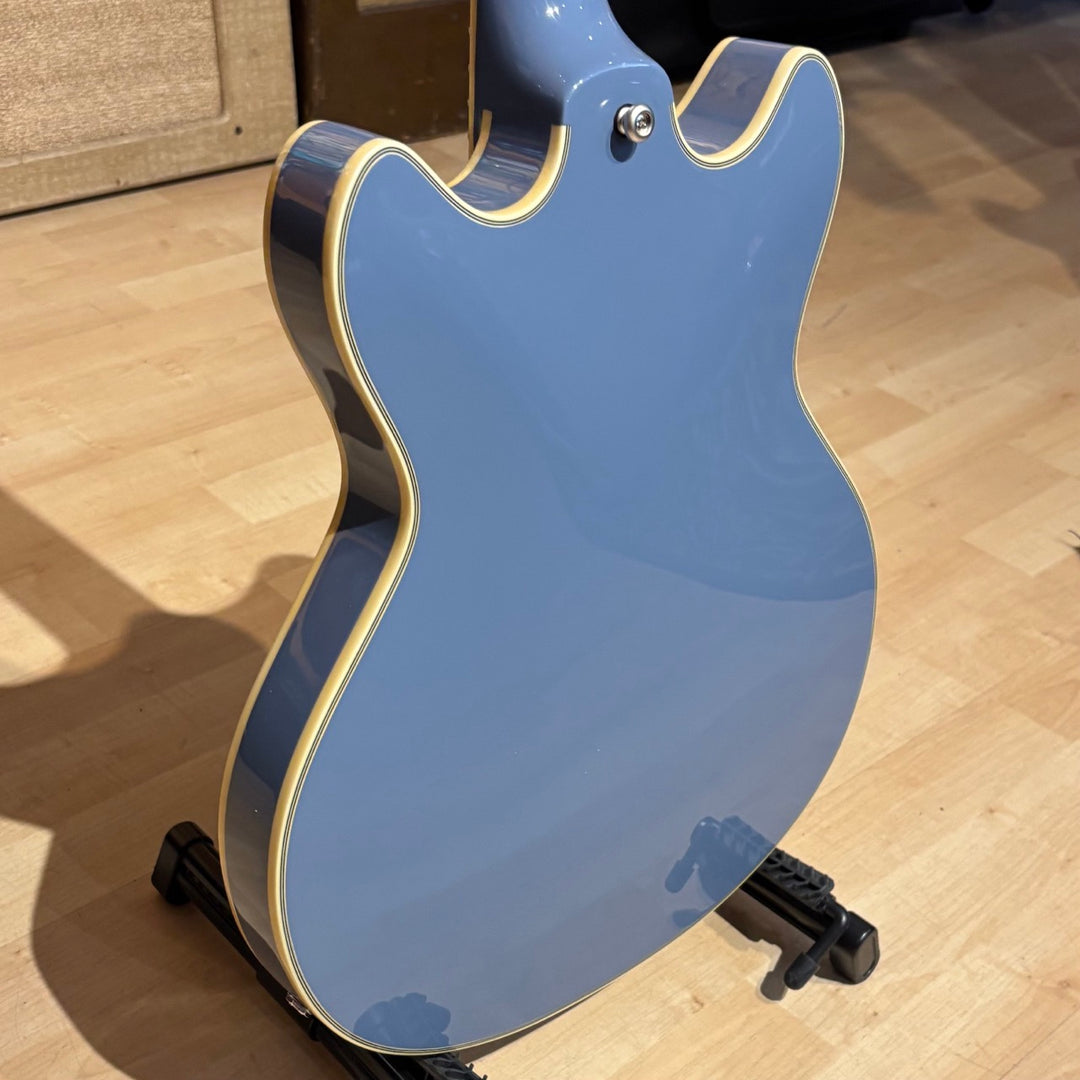 D'Angelico - Excel DC MINI Tour HH Semi Hollowbody  w/ D'Angelico Gig Bag (Slate Blue -2022)  - USED