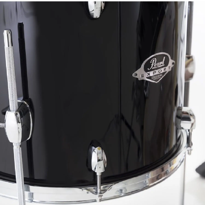 Pearl EXX725FPC31 Export Series 5-Piece Drumkit - Jet Black (NO hardware, cymbals, throne)