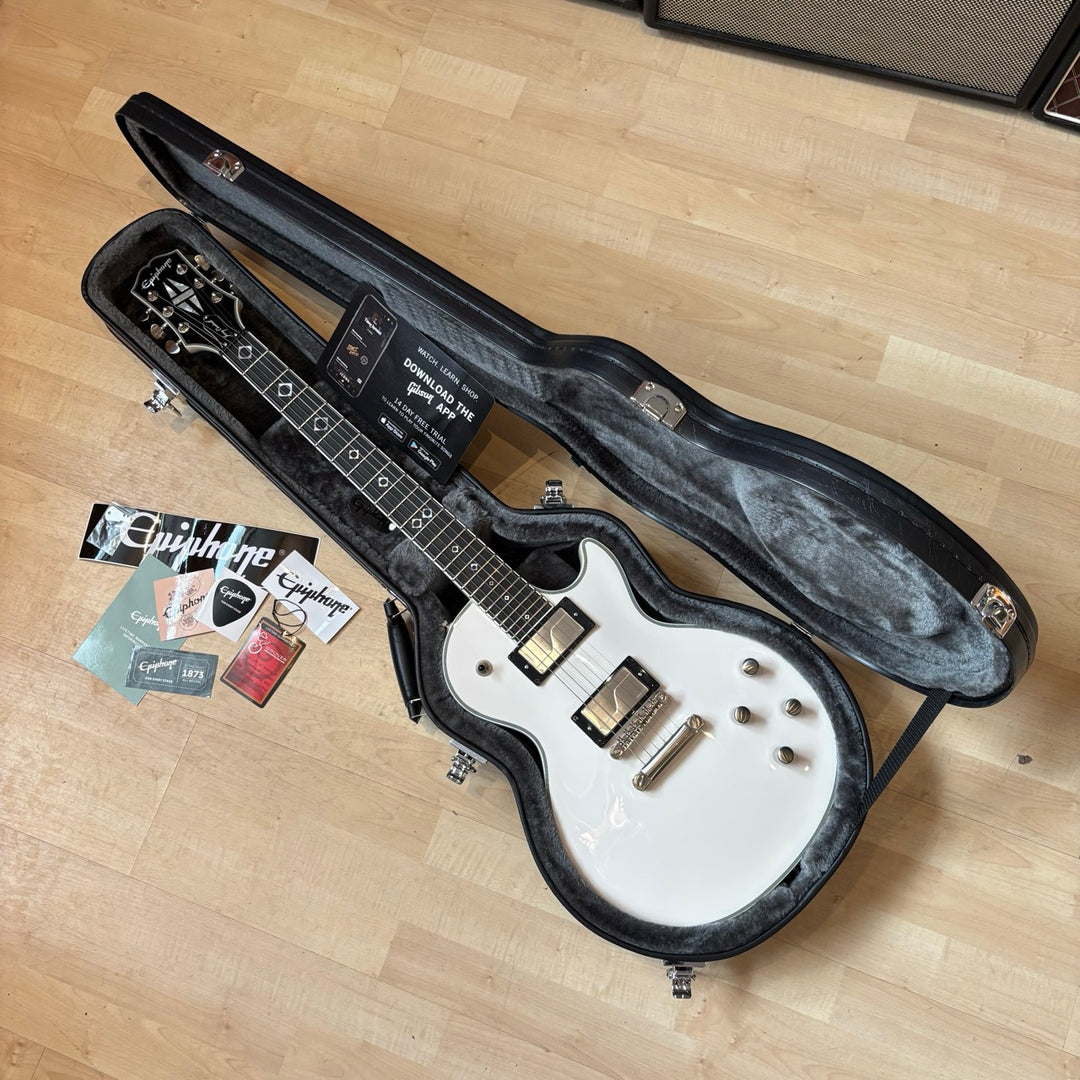 Epiphone - "Jerry Cantrell" LP Custom w/ Prophecy Outfit & OHSC w/ Candy (Polar White 2021) - USED