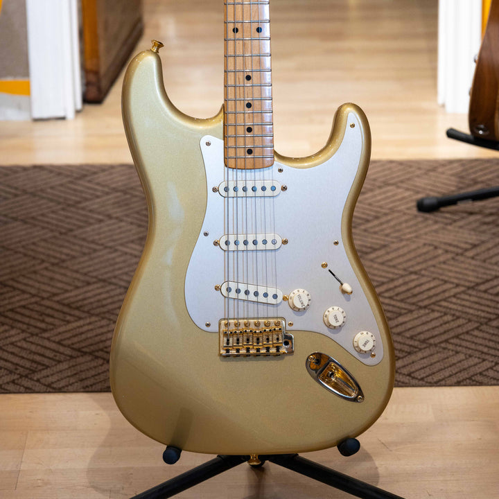 Fender - 50th Ann. LTD Edition Stratocaster (Maple - Aztec Gold)  w/ Tweed Fender Bag - MIM - 2020 -USED Electric Guitar