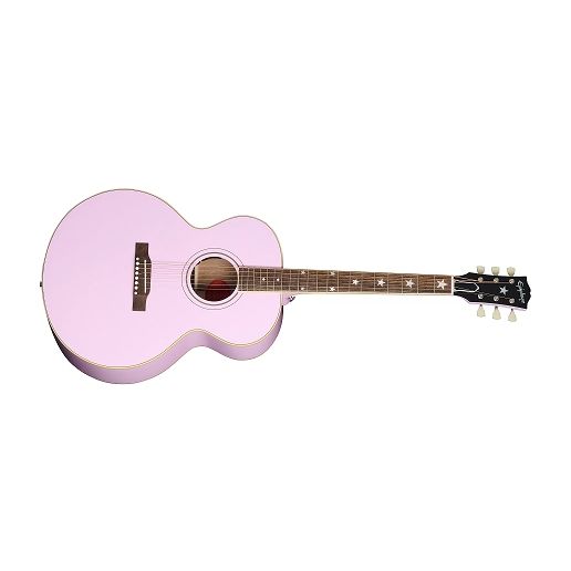 Epiphone J-180 LS Acoustic/Electric Guitar with Case - Pink