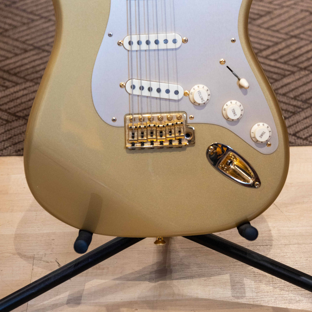 Fender - 50th Ann. LTD Edition Stratocaster (Maple - Aztec Gold)  w/ Tweed Fender Bag - MIM - 2020 -USED Electric Guitar