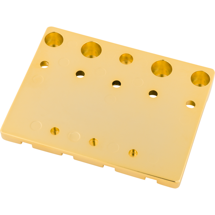 Fender ® HiMass™ 4-String Bass Bridge Assembly With Brass Saddles -  Gold