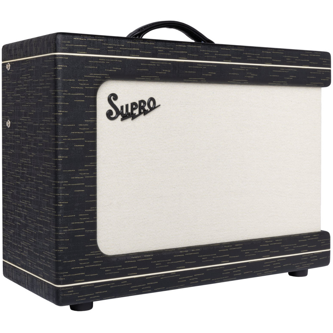 Supro 1630RCBLK Ambassador Custom 2 x 10-inch 50-watt Tube Combo Amplifier - Black