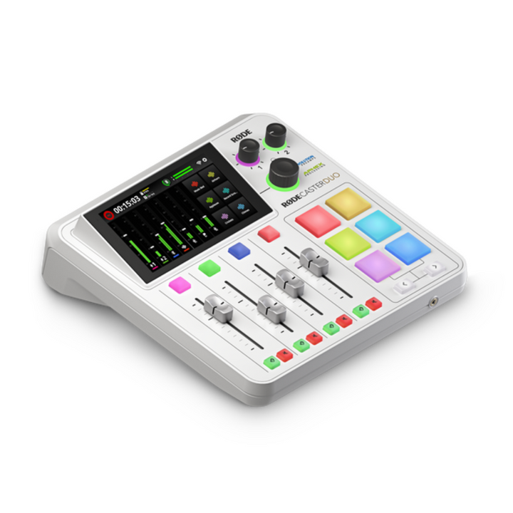 Rode RODECaster DUO - Compact Audio Production Studio - White