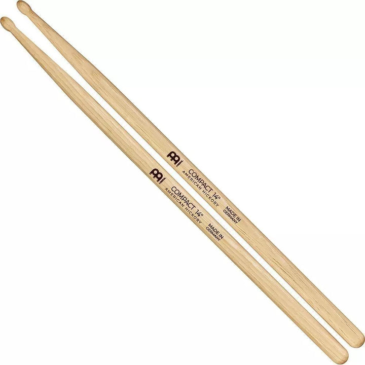Meinl SB140 Compact 14" Drumstick, Hickory, Medium, Oval tip, Pair