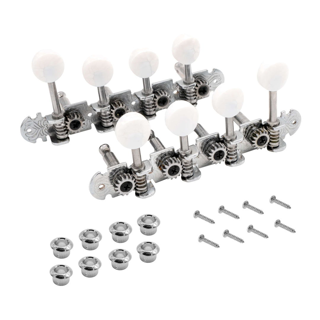 Achieve precise tuning and exceptional stability with our high-quality mandolin tuners. Crafted for accuracy, these tuners offer smooth adjustments and reliable performance, ensuring your mandolin stays in tune through every session. Designed for durability, they provide a sleek look while enhancing your instrument's functionality. Perfect for players of all levels, these tuners make fine-tuning effortless. Available in Chrome or Gold