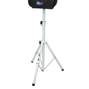 ProX T-SS28P Cloud Series White 4-7' Adjustable Height Heavy Duty All Metal Speaker Tripod Stand Set w/ Carry Case