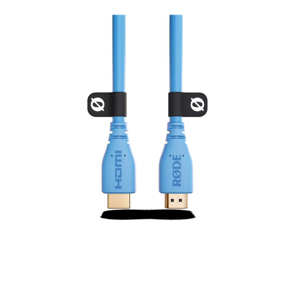 Rode HDMICABLE3M-B 3M - 2.0 HDMI Cable, (dia 6mm) - Blue