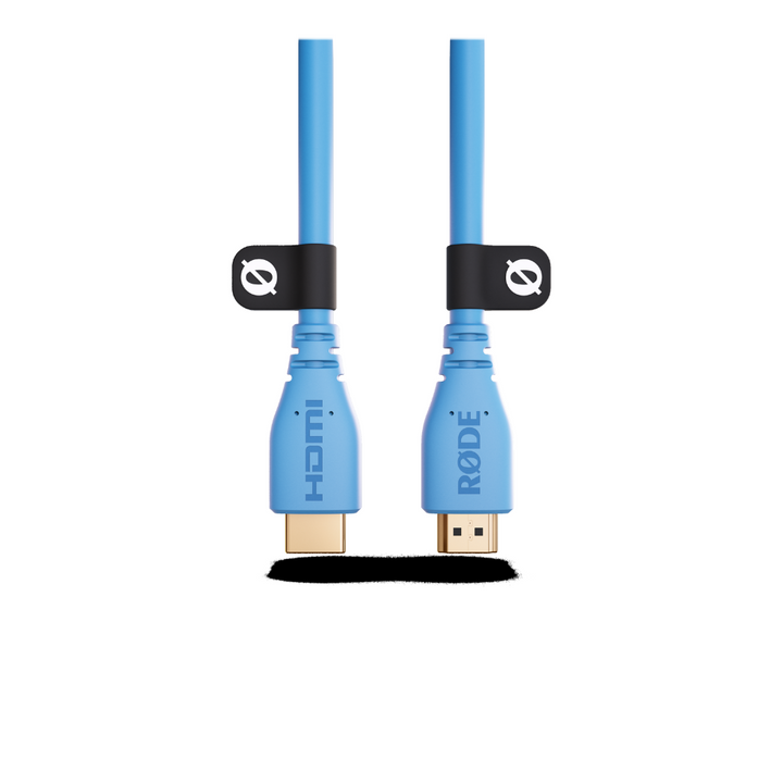 Rode HDMICABLE3M-B 3M - 2.0 HDMI Cable, (dia 6mm) - Blue