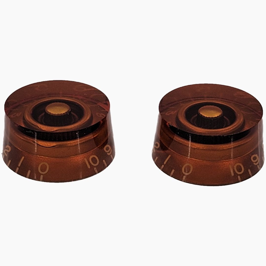 Allparts PK-0130-B22 Vintage Style Amber Speed Knobs - Pack of 50