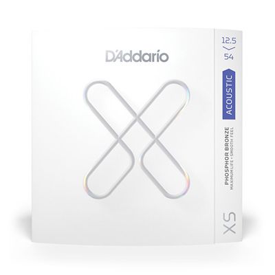 D'Addario XSAPB12554 XS Phosphor Bronze Coated Acoustic Guitar Strings Light Plus  - .0125-.054
