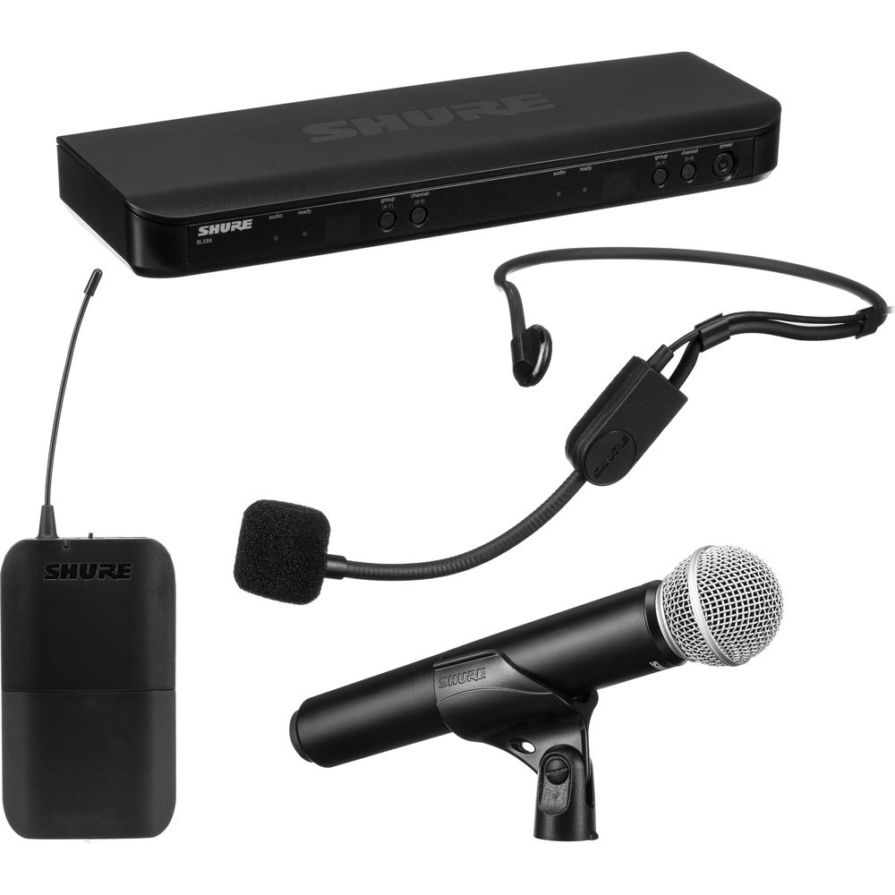 Shure BLX1288/P31 Combo Handheld & Headset Wireless Microphone System (Freq: H9)