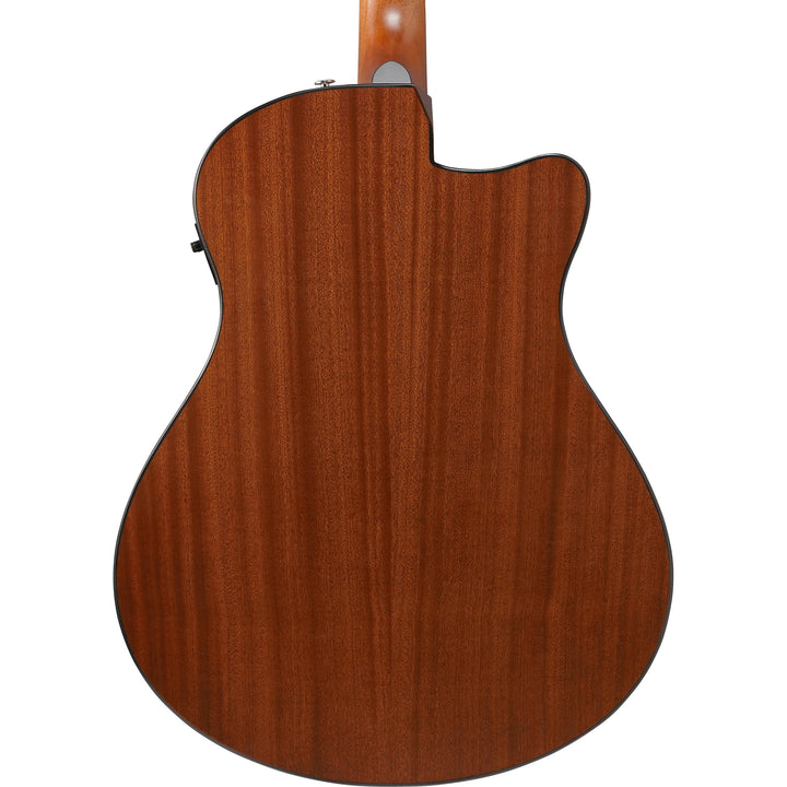 Ibanez AAM50LCEOLB Acoustic/Electric Guitar Left Handed - Open Pore Light Brown Sunburst Top, Natural Open Pore Back and Sides