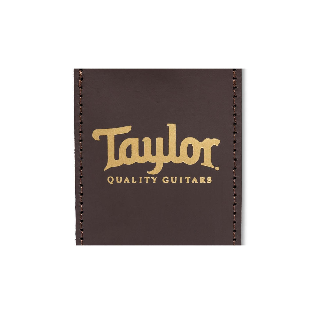 Taylor Leather Luggage Tag,Chocolate Brown,  Gold Logo