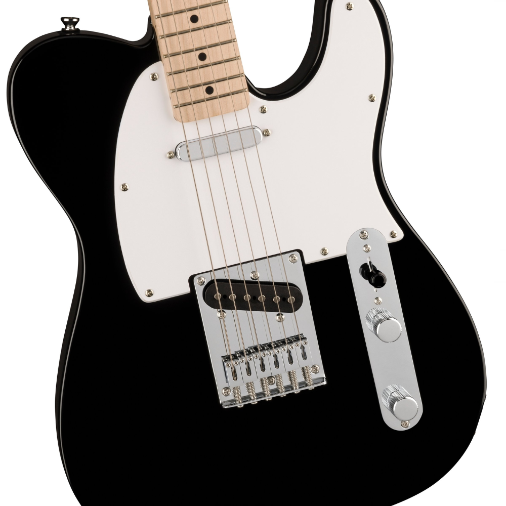 Squier Sonic Telecaster , Maple Fingerboard, White Pickguard - Black