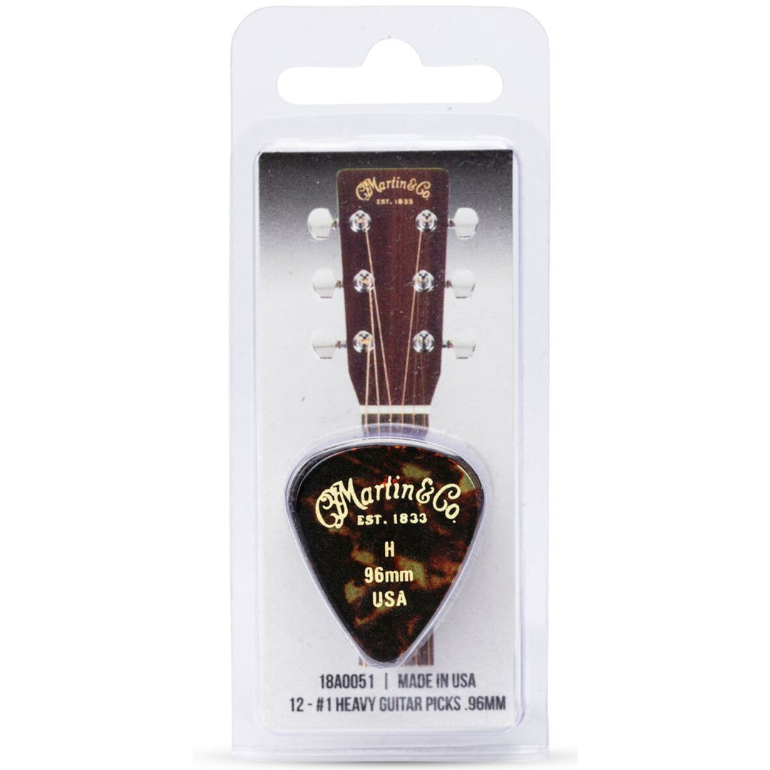 Martin Guitars 351 Shape Celluloid Picks (12 Pack) - Heavy