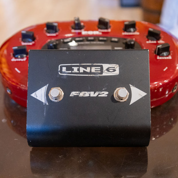 Line 6 - POD V1   w/Pwr Supply - FBV2 / 2 Button Footswitch & Cable - Used