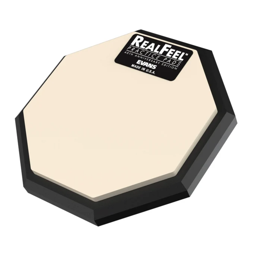 Evans RF6G-40TH RealFeel 6" Practice Pad 40th Anniversary (Black/Tan)