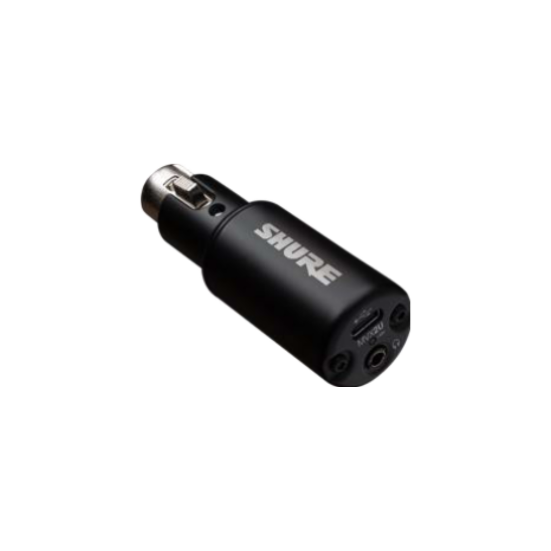 Shure MVX2UG2 Single-Channel Digital Audio Interface XLR to USB - Black