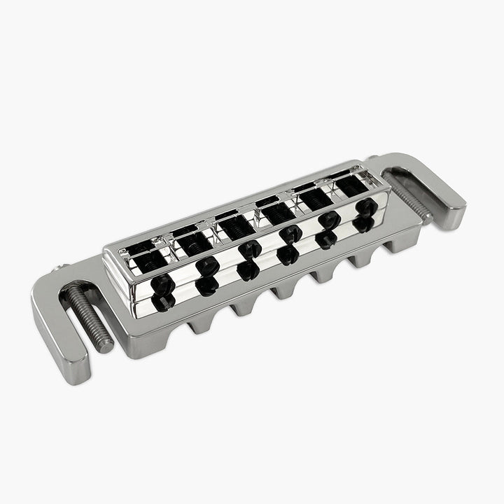 Allparts GB-3347-M01 Leo Quan® Badass Wraparound™ Guitar Bridge with Metric Locking Studs - Nickel
