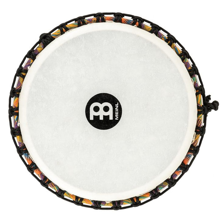 Meinl Percussion 12" Rope Tuned Travel Series Djembe Synthetic Head (Patented) Kenyan Quilt