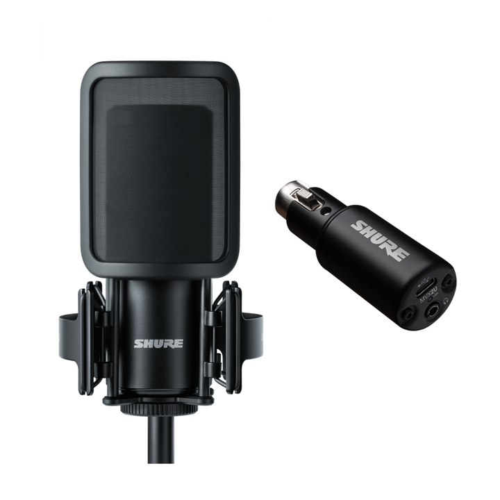 Shure MVX2UG2 Single-Channel Digital Audio Interface XLR to USB - Black
