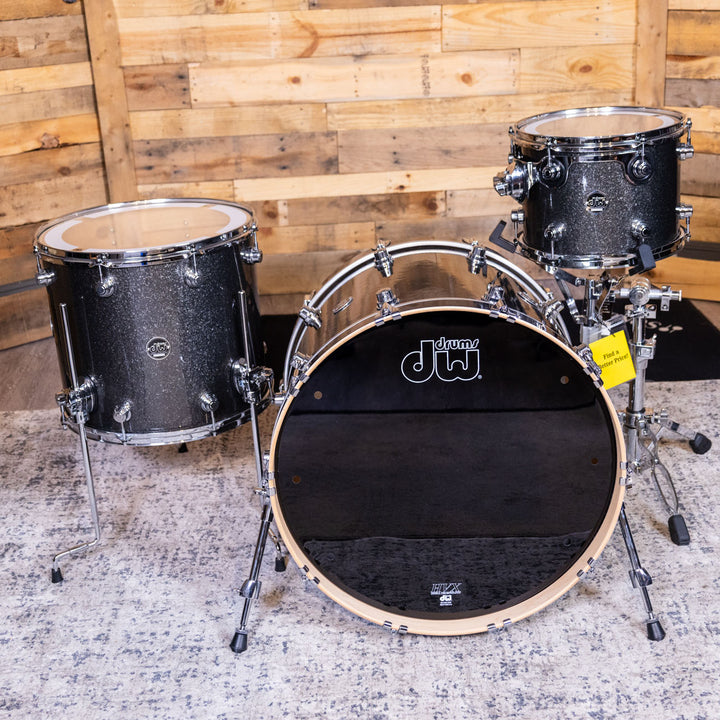 DW Performance Series 3-Piece Shell Pack  (Pewter Sparkle)