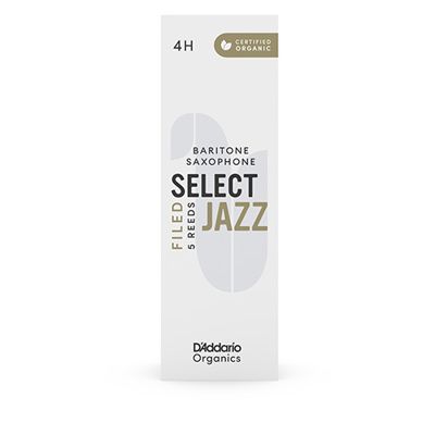 D'Addario Woodwinds ORSF05BSX4H Select Jazz, Baritone Saxophone - Filed, 4H, Box Of 5