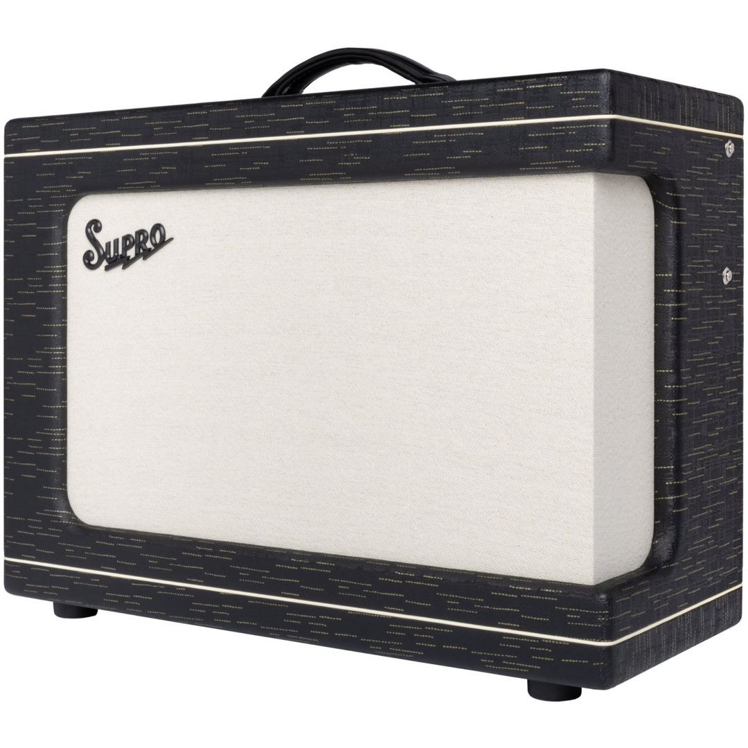 Supro 1630RCBLK Ambassador Custom 2 x 10-inch 50-watt Tube Combo Amplifier - Black