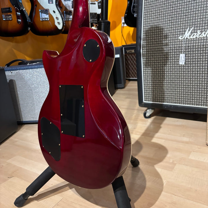 Epiphone - Alex Lifeson LP Axcess Quilt "Ruby Red" w/ Floyd Rose , OHSC & Candy (2022) - USED