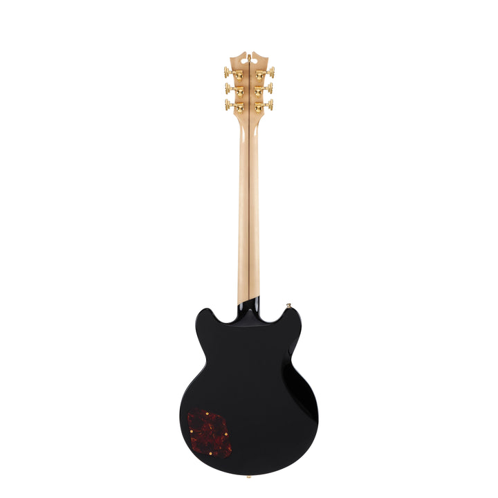 D'Angelico DADBRISBK2GS Deluxe Brighton Double Cutaway Solid Body Electric Guitar - Solid Black