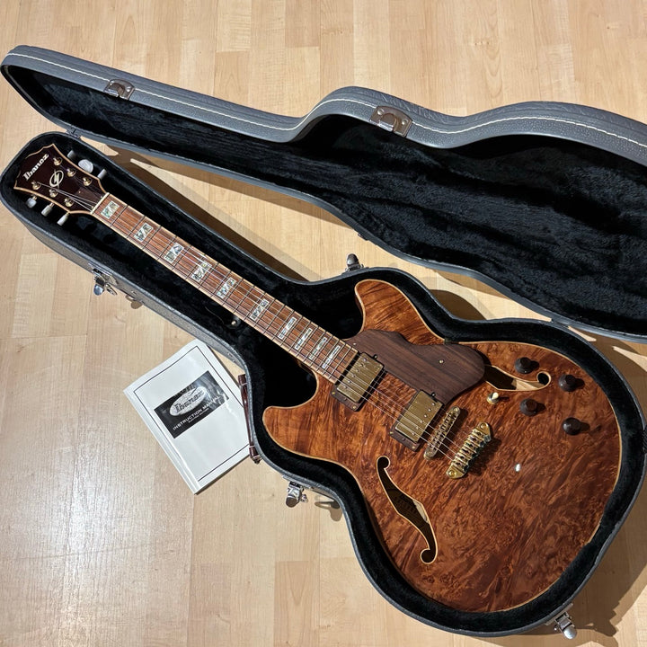 Ibanez - LTD ED Artist Artcore Custom AS103BM-ABR-12-01 Burled Mahogany w/ OHSC (2007) - USED