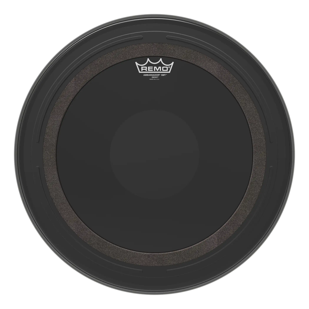Remo ES-0018-10-SMT Ambassador SMT Ebony Tom Drumhead, 18"