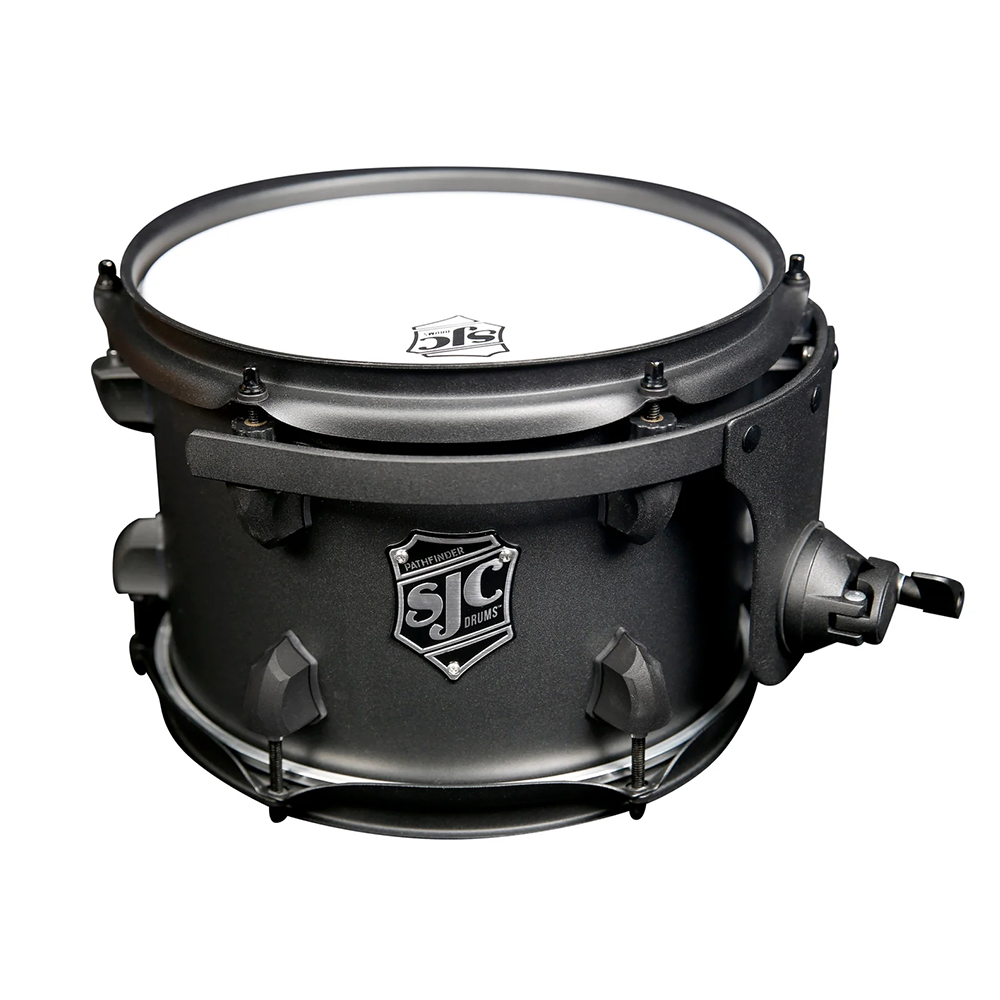 SJC Drums PFRT710FBGGW Pathfinder Rack Tom 7x10 - Galaxy Grey, Black HW