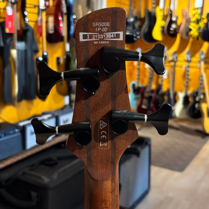 Ibanez - SR500E-BM SR Standard 4 String Active Bass (Satin Mahogany Brown Burst-2021) - USED