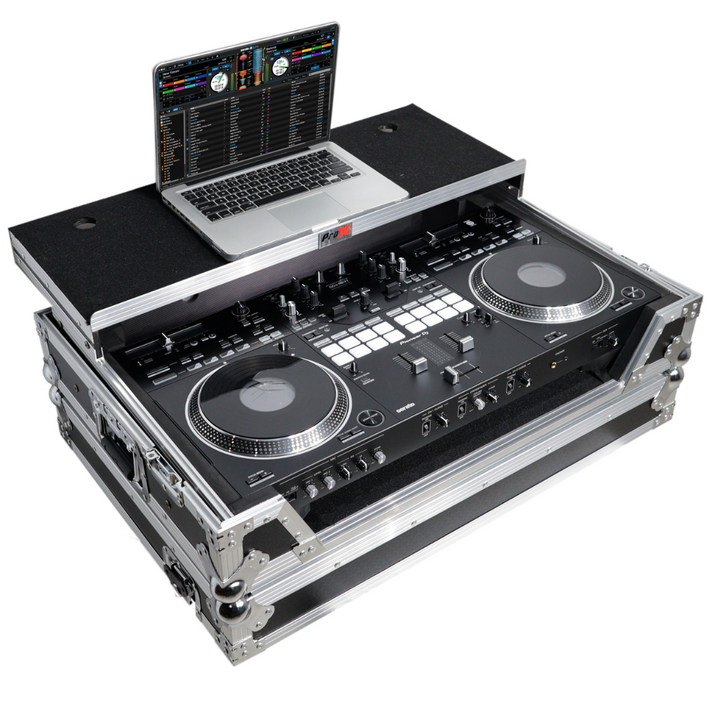 ProX XS-DDJ-REV7 WLT Flight Case For Pioneer DDJ-REV7 Digital Controller with Sliding Laptop Shelf & Wheels