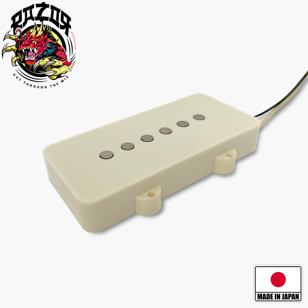 Allparts RZR-10100 Razor® Mangetsu Full Moon Bridge Pickup For Jazzmaster® - Aged White