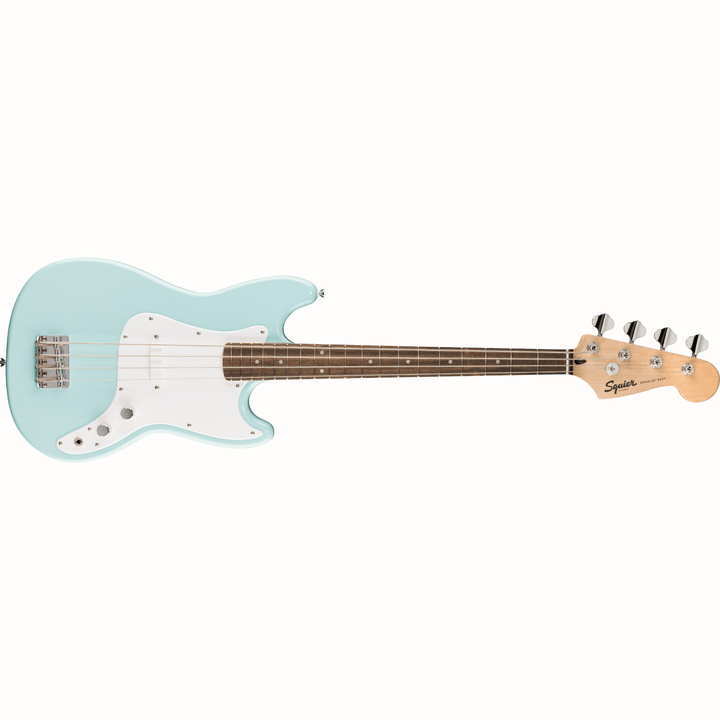 Squier Sonic Bronco Bass, Laurel Fingerboard, White Pickguard (Daphne Blue)