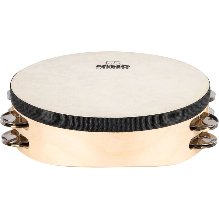 Nino Percussion Double Row Headed Wood Tambourine - 8''