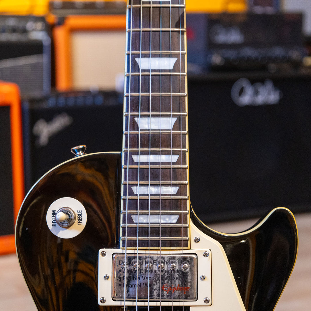 Epiphone - Les Paul STD Ebony w/ NEW Black & White Gibson Gig Bag - 2015 - Used