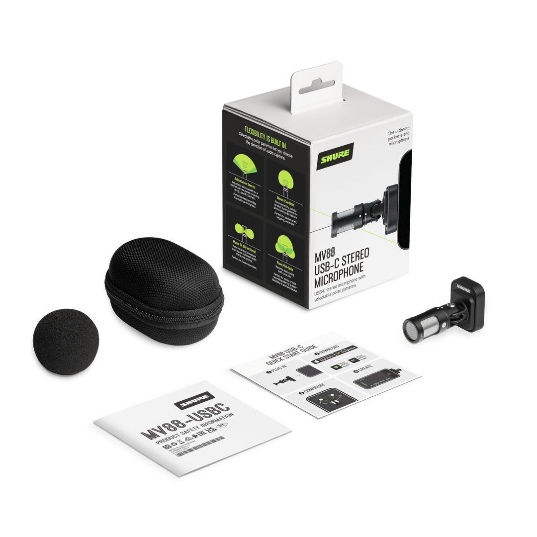 Shure MV88 USB-C Stereo Condenser Microphone